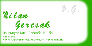milan gercsak business card