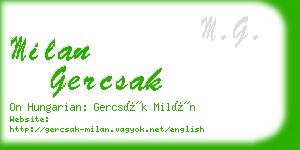 milan gercsak business card